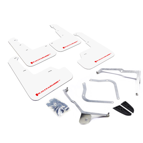 2015-21 Subaru WRX & STI Sedan White Mud Flap Red Logo