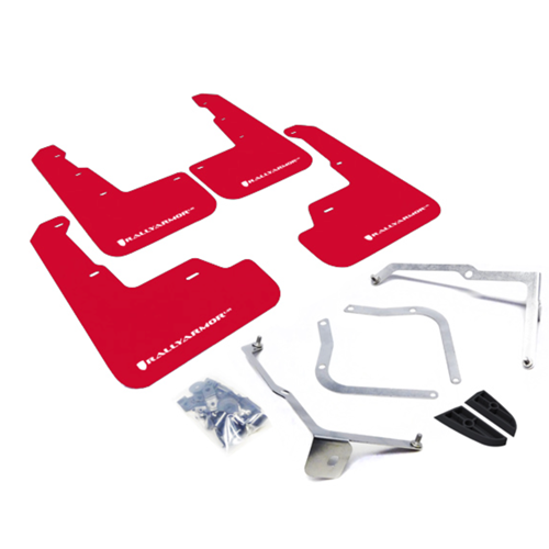 2015-21 Subaru WRX & STI Sedan RED Mud Flap White Logo