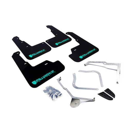 2015-21 Subaru WRX & STI Sedan Black Mud Flap Teal Logo #2