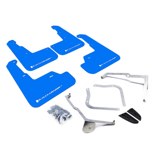 2015-21 Subaru WRX & STI Sedan Blue Mud Flap White Logo