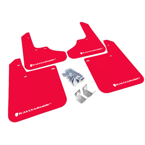 1993-2001 UR Impreza RED Rally Mud flap White logo