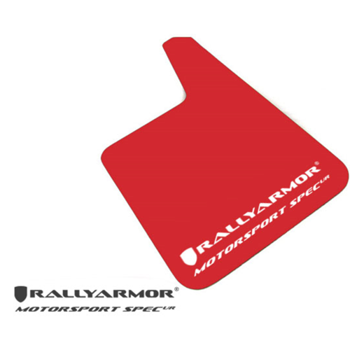 Universal MSpec Red Mud flap White Logo