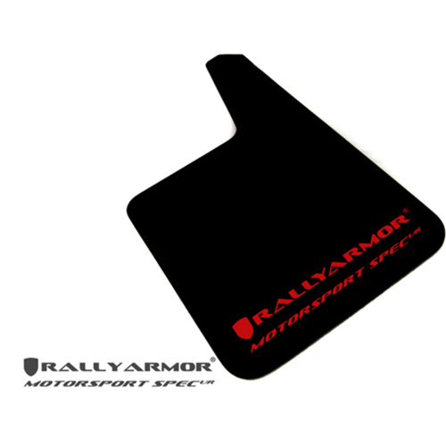 Universal MSpec Black Mud Flap Red Logo