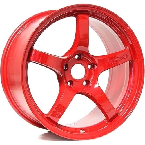 Gram Lights 57CR 15x8.0 +28 4-100 Milano Red Wheel