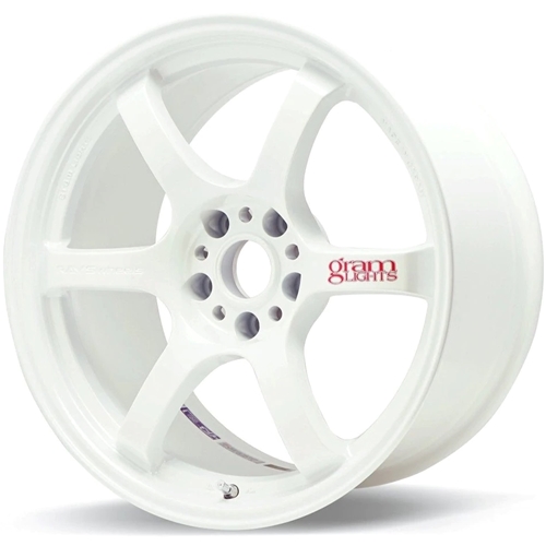 Gram Lights 57DR 15x8.0 +28 4-100 Champion White Wheel