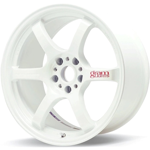 Gram Lights 57DR 15x8.0 +28 5-114.3 Champion White Wheel