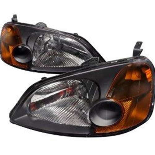 JDM Brand Headlights - Honda Civic 01-03 Black Housing