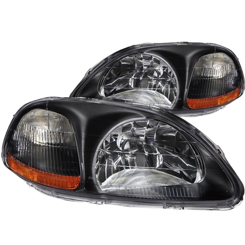 JDM Brand Headlights - Honda Civic 96-98 Black Housing