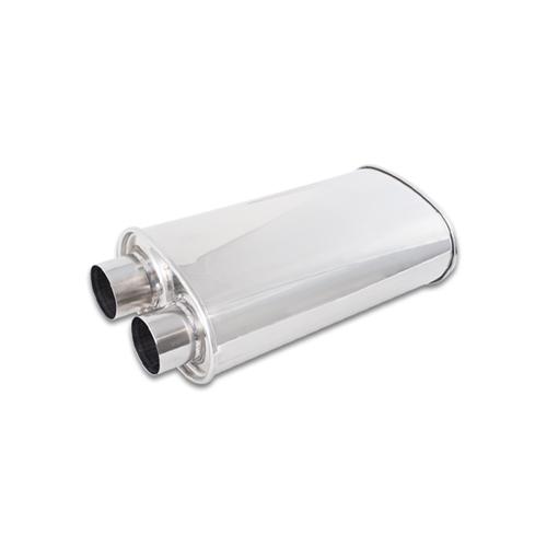 STREETPOWER Oval Muffler,  2.50" inlet/outlet (Same side)