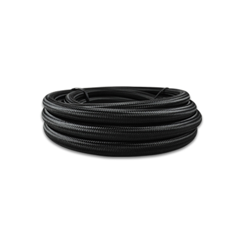 150ft Roll of Black Nylon Braided Flex Hose; AN Size: -8; Hose ID: 0.44"