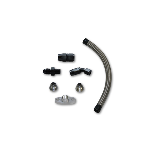 Universal Oil Drain Kit for T3/T4 Top Mount Turbo setups (20" long line)