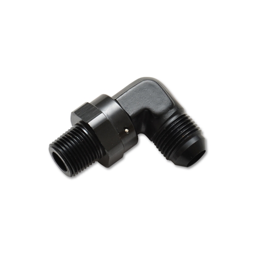 Male AN to Male NPT 90 Degree Swivel Adapter, -3 AN to 1/8" NPT