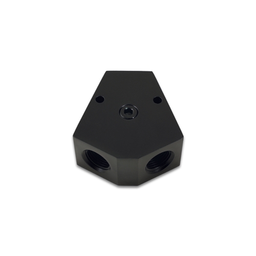 Y-Block Adapter with 1/8" NPT Port, Single Size: 3/8" NPT, Dual Size: 3/8" NPT