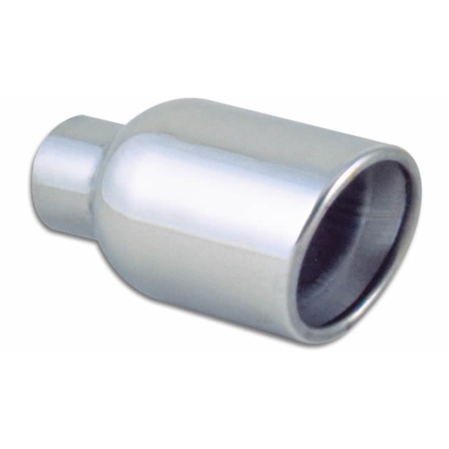 4.00" Outlet O.D. Round Stainless Steel Tip (Double Wall, Angle Cut), 2.50" Inlet I.D.