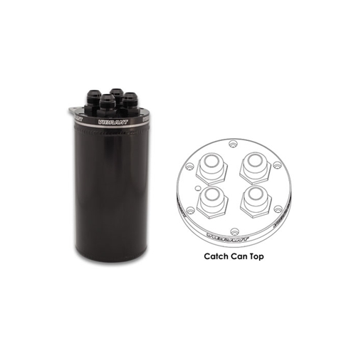 Universal Catch Can, Recirculating Closed Loop Top- Anodized Black