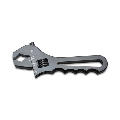 Adjustable AN Wrench; -4AN to -16AN; Anodized Black