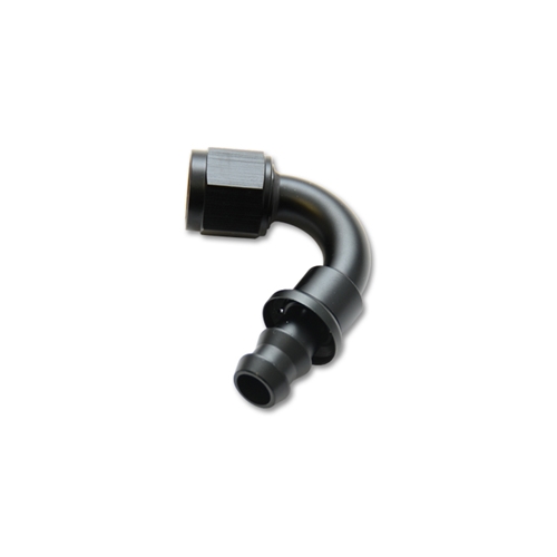 Push-On 120 Degree Hose End Elbow Fitting; Size: -4AN