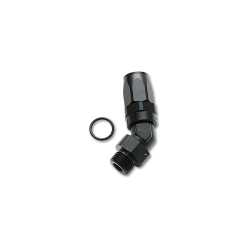 Male Hose End Fitting, 45 Degree; Size: -8AN; Thread: (6) 9/16"-18