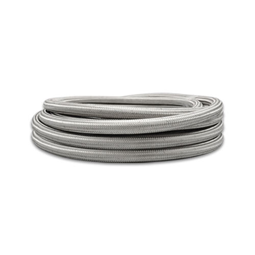 10ft Roll of Stainless Steel Braided Flex Hose with PTFE Liner; AN Size: -4