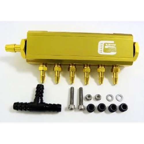 VMS Racing CNC Machined billet aluminum vacuum manifold kit - GOLD