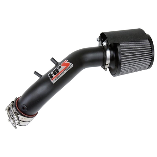 HPS Shortram Air Intake Kit 2004-2008 Acura TSX 2.4L & 2003-2006 Honda Accord 2.4L without MAF Sensor Includes Heat Shield - Black