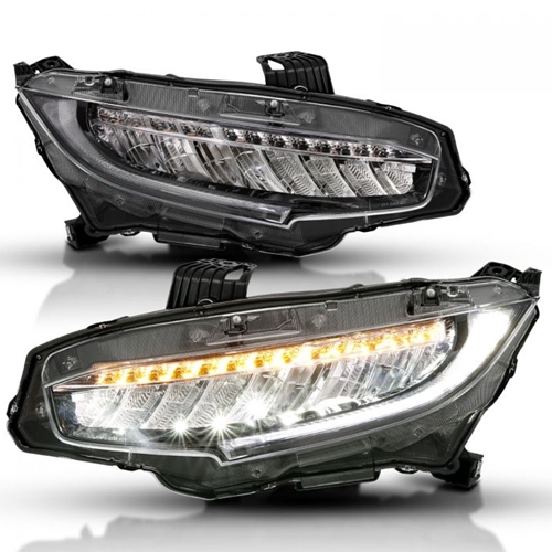 HONDA CIVIC 16-17 4DR LED PROJECTOR HEADLIGHT w/ SEQUENTIAL SIGNAL