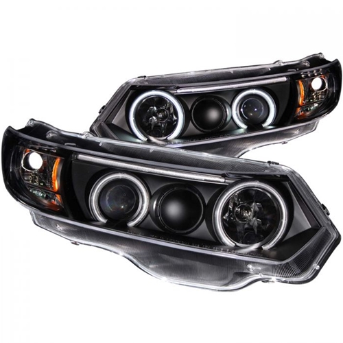 HONDA CIVIC 06-11 2DR PROJECTOR HEADLIGHTS BLACK w/ HALO (CCFL)