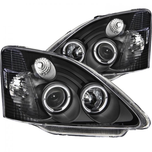 HONDA CIVIC 02-03 3DR PROJECTOR HEADLIGHTS BLACK w/ HALO