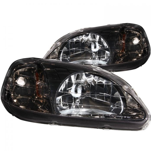 HONDA CIVIC 99-00 CRYSTAL HEADLIGHTS GUN METAL