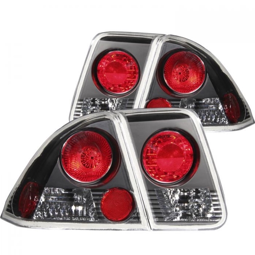 HONDA CIVIC 01-05 4DR TAIL LIGHTS BLACK