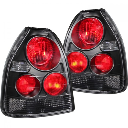 HONDA CIVIC 96-00 3DR TAIL LIGHTS BLACK