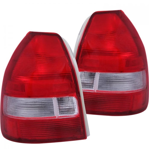 HONDA CIVIC 96-00 3DR TAIL LIGHTS RED/CLEAR