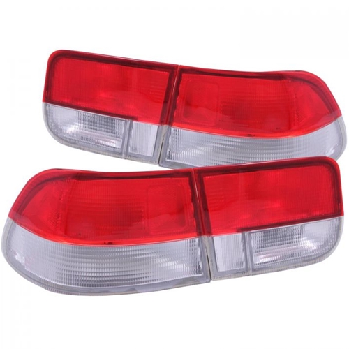 HONDA CIVIC 96-00 2DR TAIL LIGHTS RED/CLEAR (OEM) 2PC