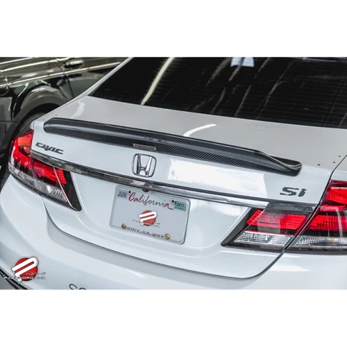 PASSWORD:JDM DRY CARBON FIBER TRUNK FINISHER - HONDA CIVIC 4DR SEDAN (12-15)