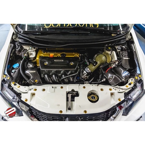 PASSWORD:JDM DRY CARBON FIBER ENGINE FRAME SHIELD - HONDA CIVIC SI 2DR COUPE (12-13)