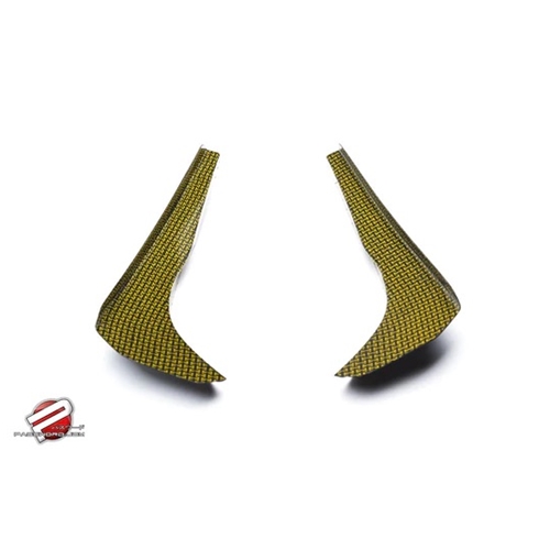 PASSWORD:JDM DRY CARBON KEVLAR CANARDS - HONDA CIVIC 2DR COUPE (12-15)