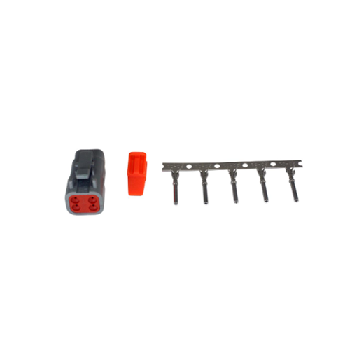 DTM-Style 4-Way Plug Connector Kit. Includes Plug, Plug Wedge Lock & 5 Female Pins