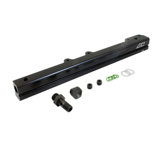 High Volume Fuel Rail. Black. Honda D16Y7 & D16Y8