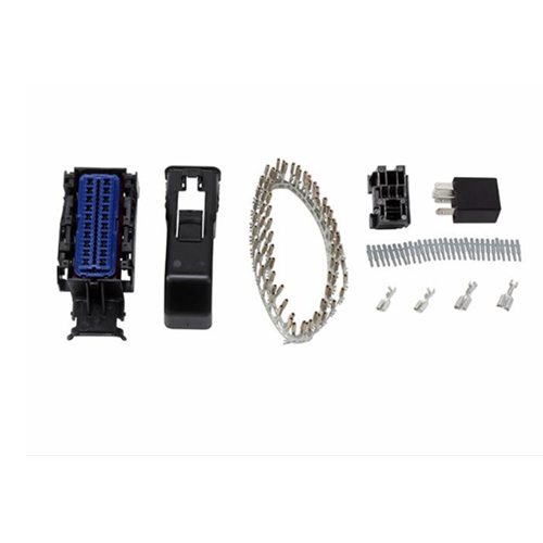 Infinity Series 5(PN: 30-7106 & 30-7108) Plug & Pin Kit. Includes 80 pin connector with cover, 80 small pins, 1 micro relay with pins and 30 sealing plugs