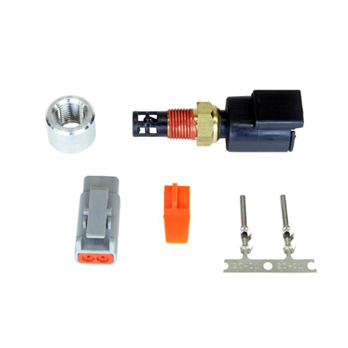 Air Temp Sensor DTM-Style Kit. Includes 1/8" NPT Air Temperature Sensor with High Performance DTM-Style Connector, Aluminum Bung, Connector & Pins