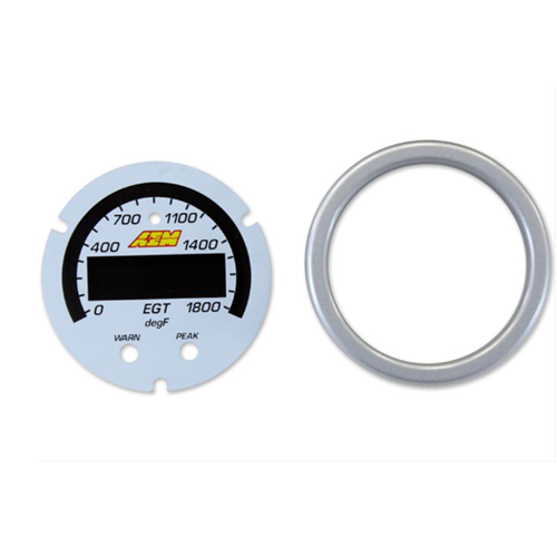 X-Series EGT Gauge 0~1800F / 0~1000C Accessory Kit. Silver Bezel & White Faceplate