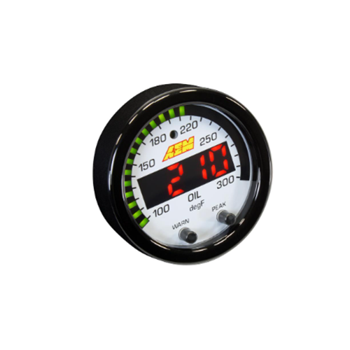 X-Series Temperature Gauge 100~300F / 40~150C. Black Bezel & Black Water Faceplate