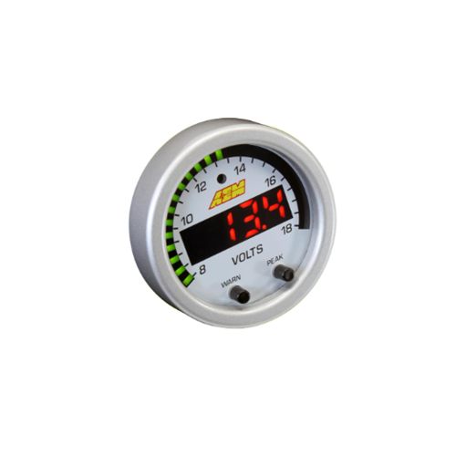 X-Series Volt Gauge 8~18V. Black Bezel & Black Faceplate