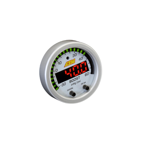 X-Series Boost Pressure Gauge -30~60psi / -1~4bar. Black Bezel & Black Faceplate