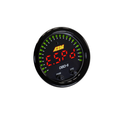 X-Series OBDII Gauge. Black Bezel & Black Faceplate