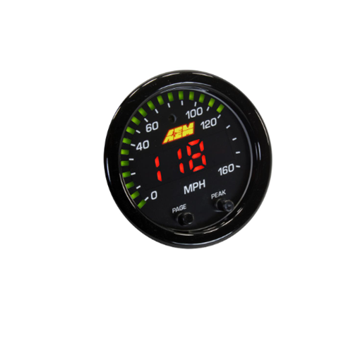 X-Series GPS Speedometer Gauge 0~160mph / 0~240kph. Black Bezel & Black Faceplate