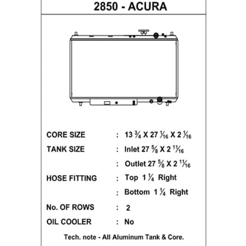 CSF Radiator 2850  - Acura Integra ’94-01