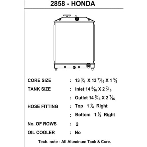 CSF Radiator 2858 - Honda Civic ’92-00 (VTEC) & Del Sol