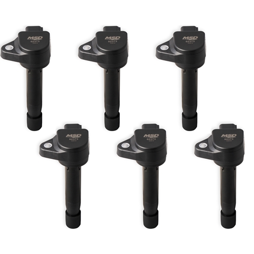 MSD IGNITION COIL - BLASTER SERIES - HONDA/ACURA V6 - BLACK - 6-PACK