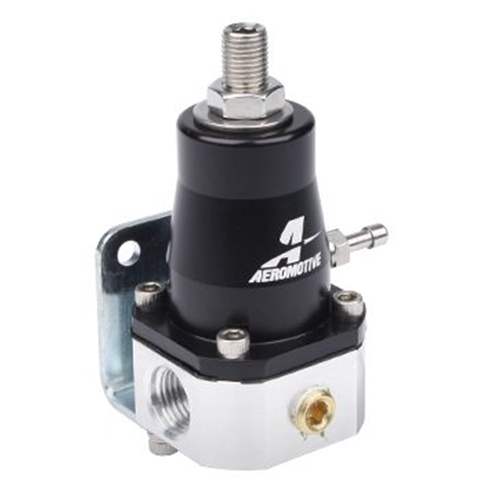 Aeromotive Adjustable Regulator - EFI Bypass - (2) -6 Inlets/(1) -6 Return - Black/Silver